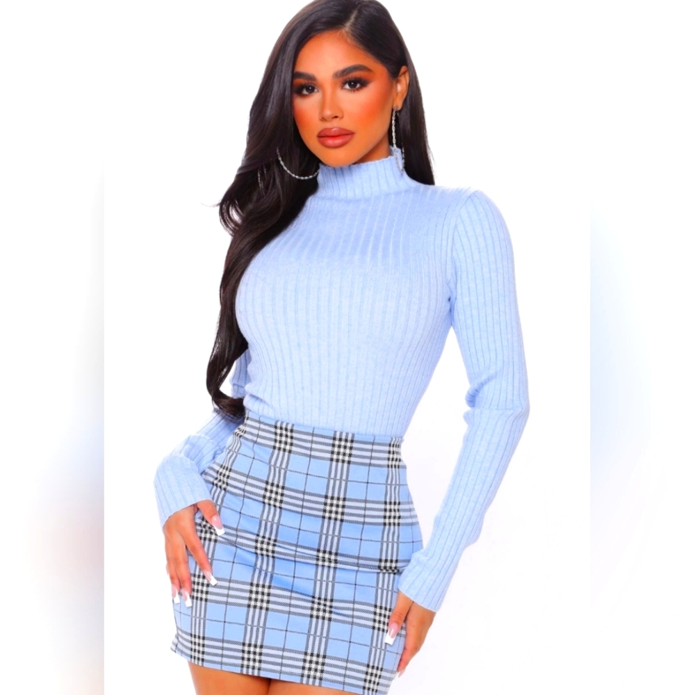 Turtleneck Sweater light Blue  XL